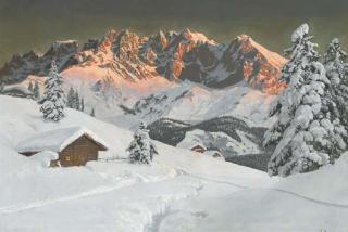 Alois Arnegger - An Alpine chalet in the snow