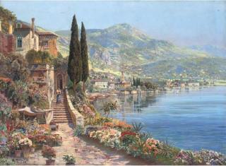 Alois Arnegger - Maids At A Coastal Villa, Capri