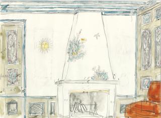 Alois Carigiet - Drei Intérieurs (Studien Zu Innenraum-Täferung) Three Interiors (Studies For Wall Panels)