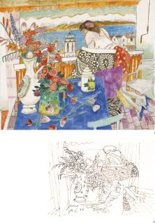 Alois Carigiet - I. Balkon In Brione, 1979 Ii. Balkon In Brione (Studie), 1979