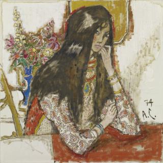 Alois Carigiet - Mädchenportrait, 1947