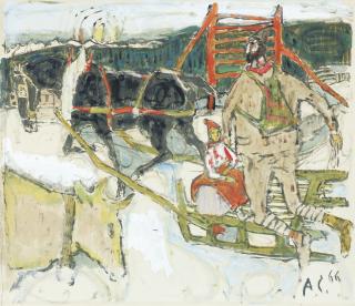 Alois Carigiet - Schlittenfahrt, 1966 Sleigh Ride, 1966
