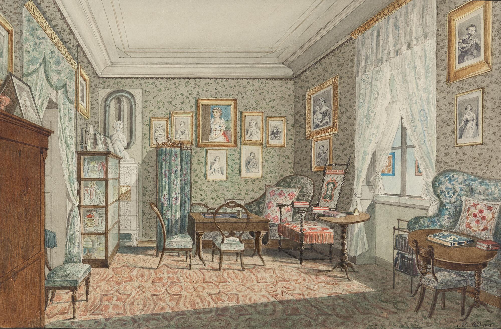 Alois Flad - Blick in ein Damenzimmer