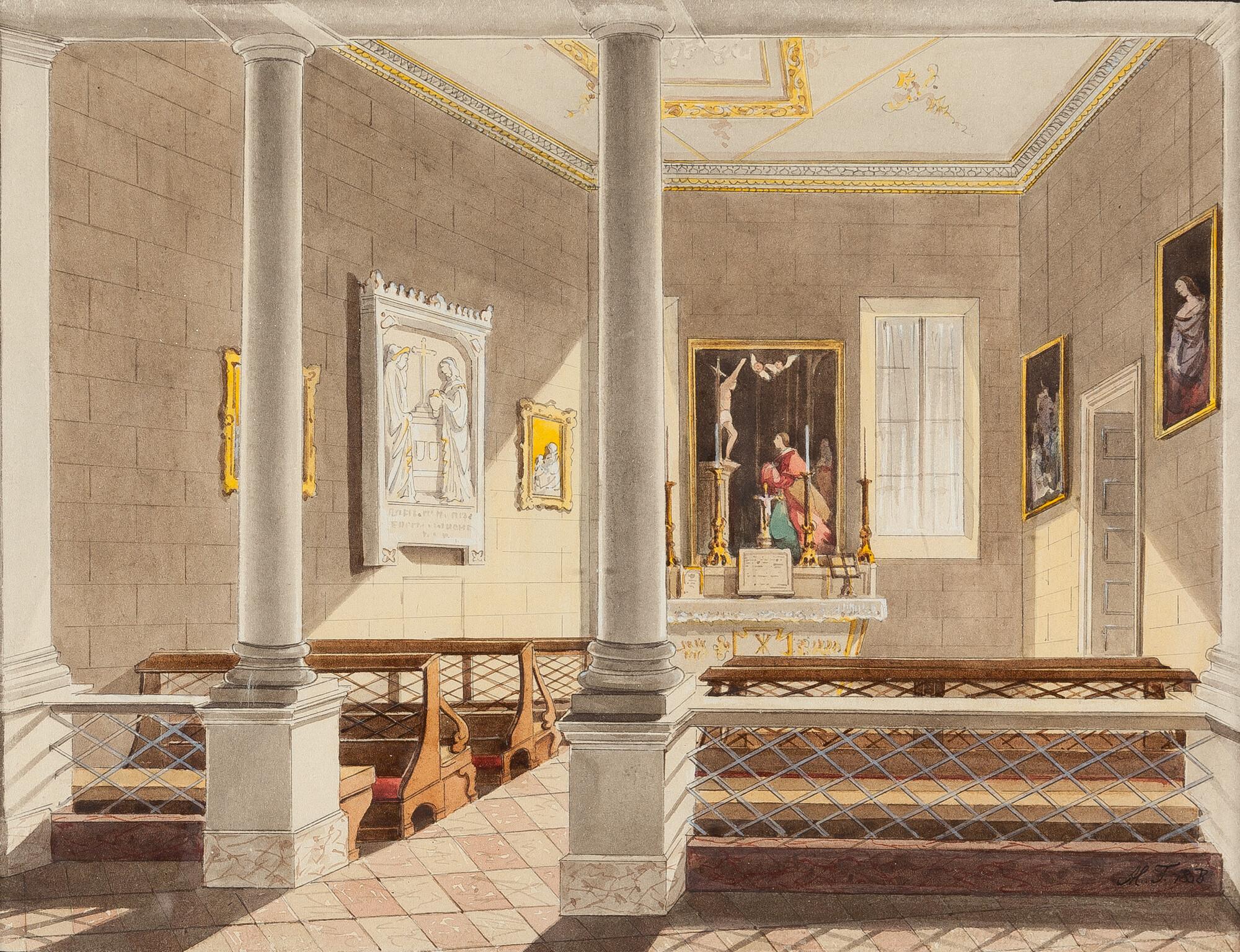 Alois Flad - Blick in eine Kapelle