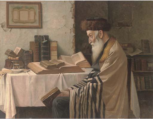 Alois Heinrich Priechenfried - A Rabbi in his study