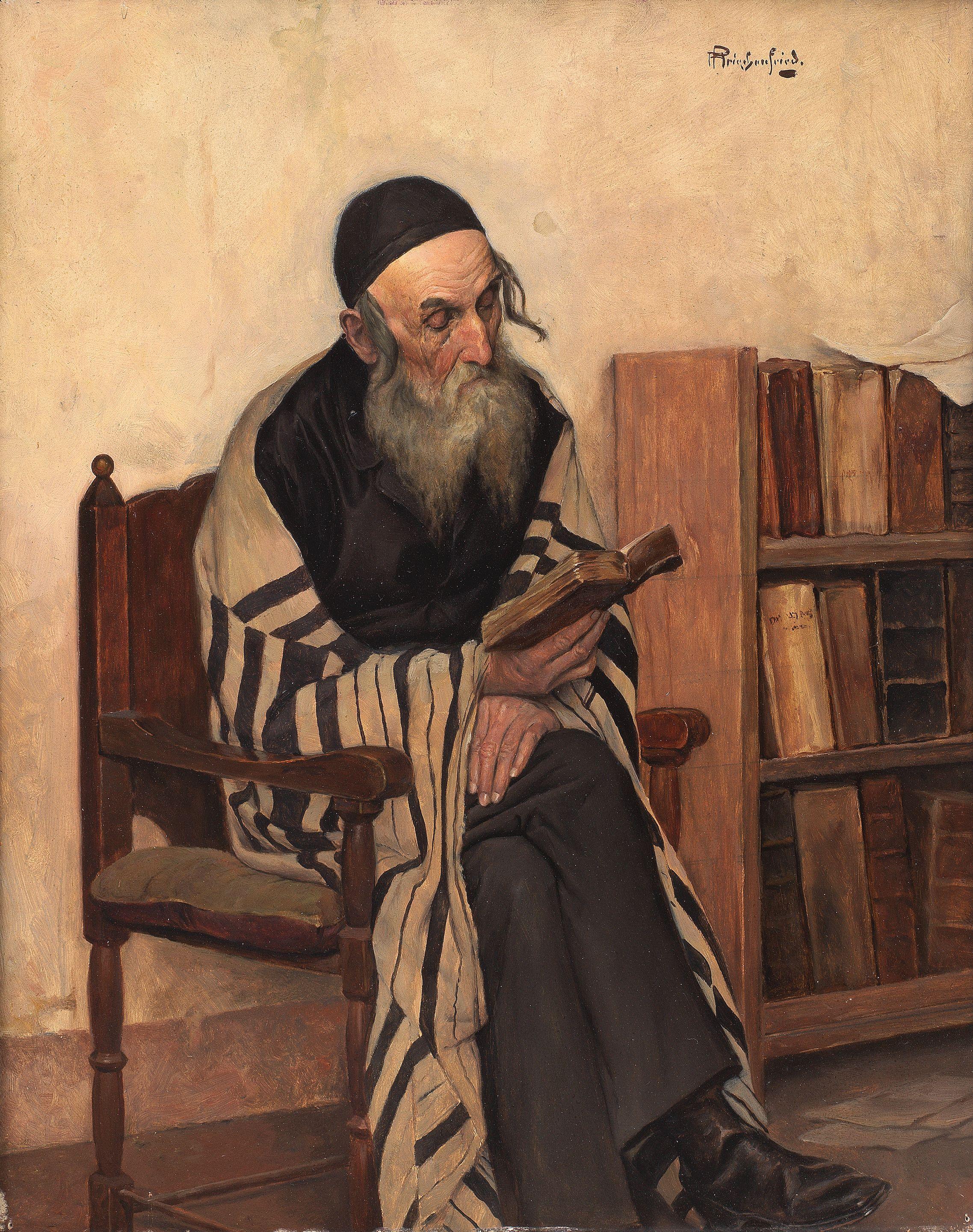 Alois Heinrich Priechenfried - A Rabbi reading