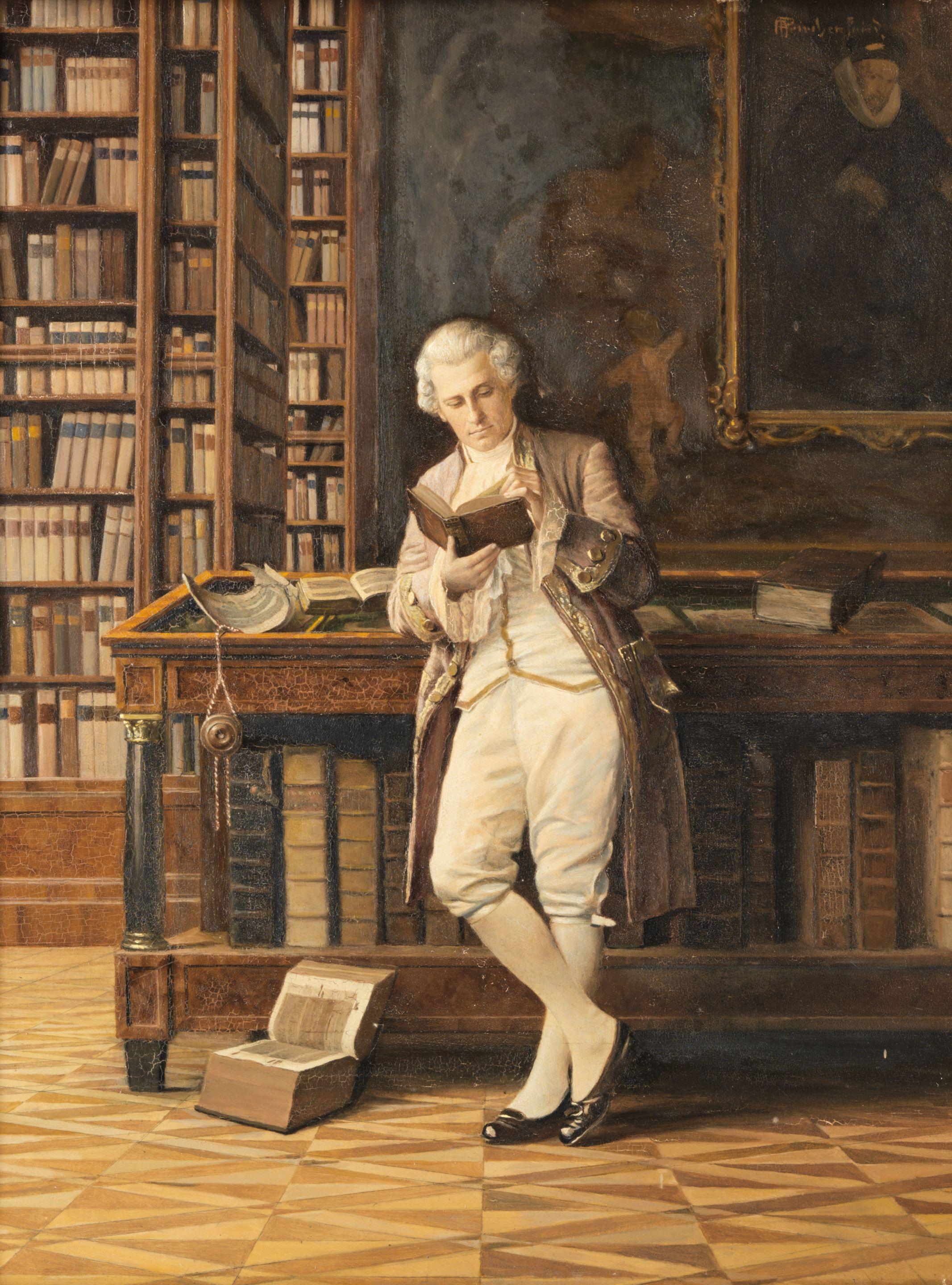 Alois Heinrich Priechenfried - In the library