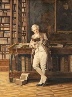 Alois Heinrich Priechenfried - In the library