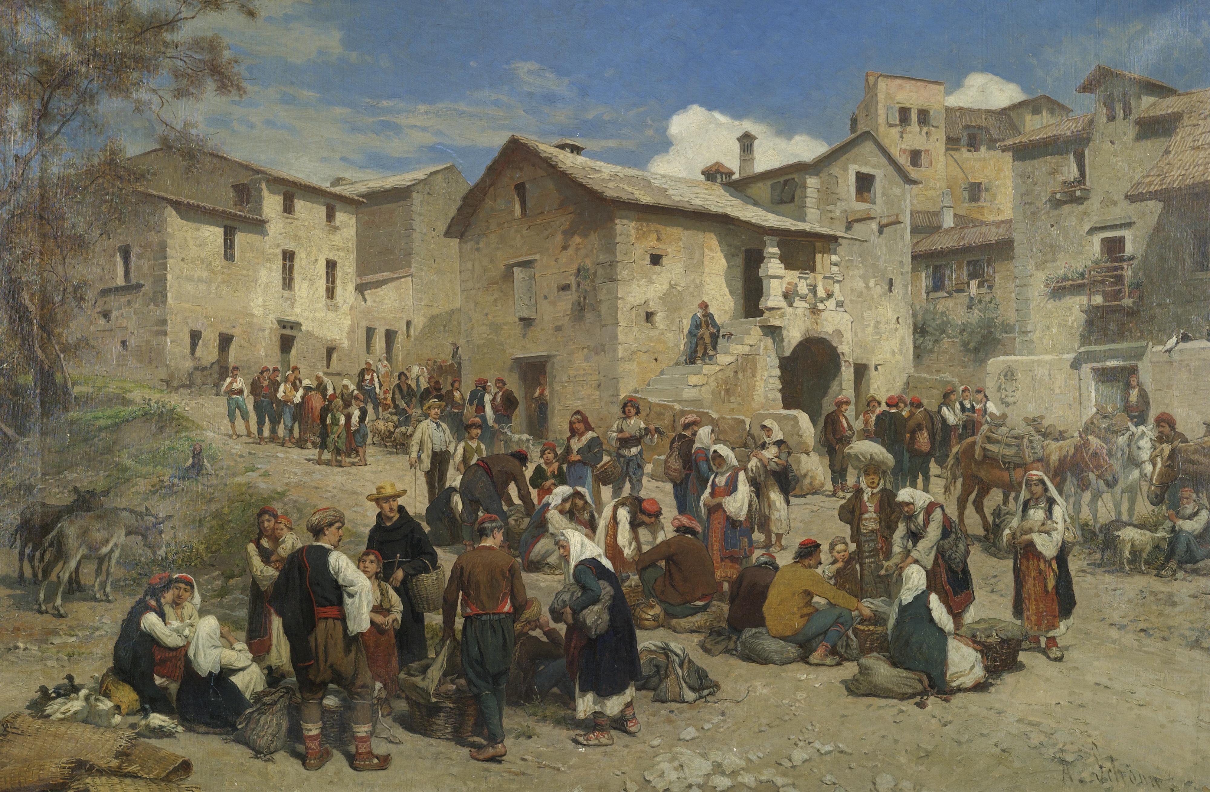 Alois Schönn - Market In Sarajevo