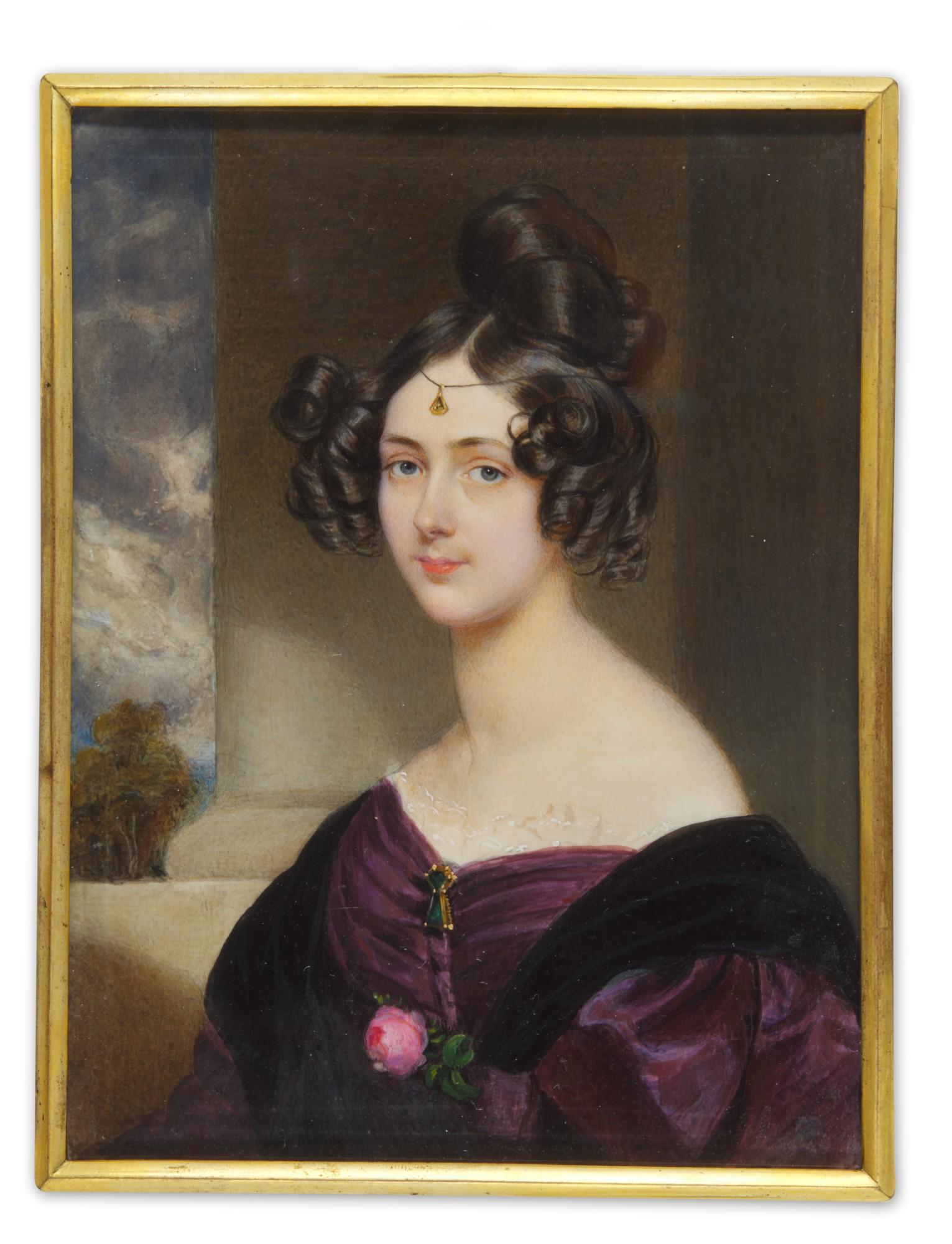 Alois Von Anreiter - Portrait Of Princess Karoline Von Und Zu Bretzenheim, Née Schwarzenberg (1806-1875), Circa 1830