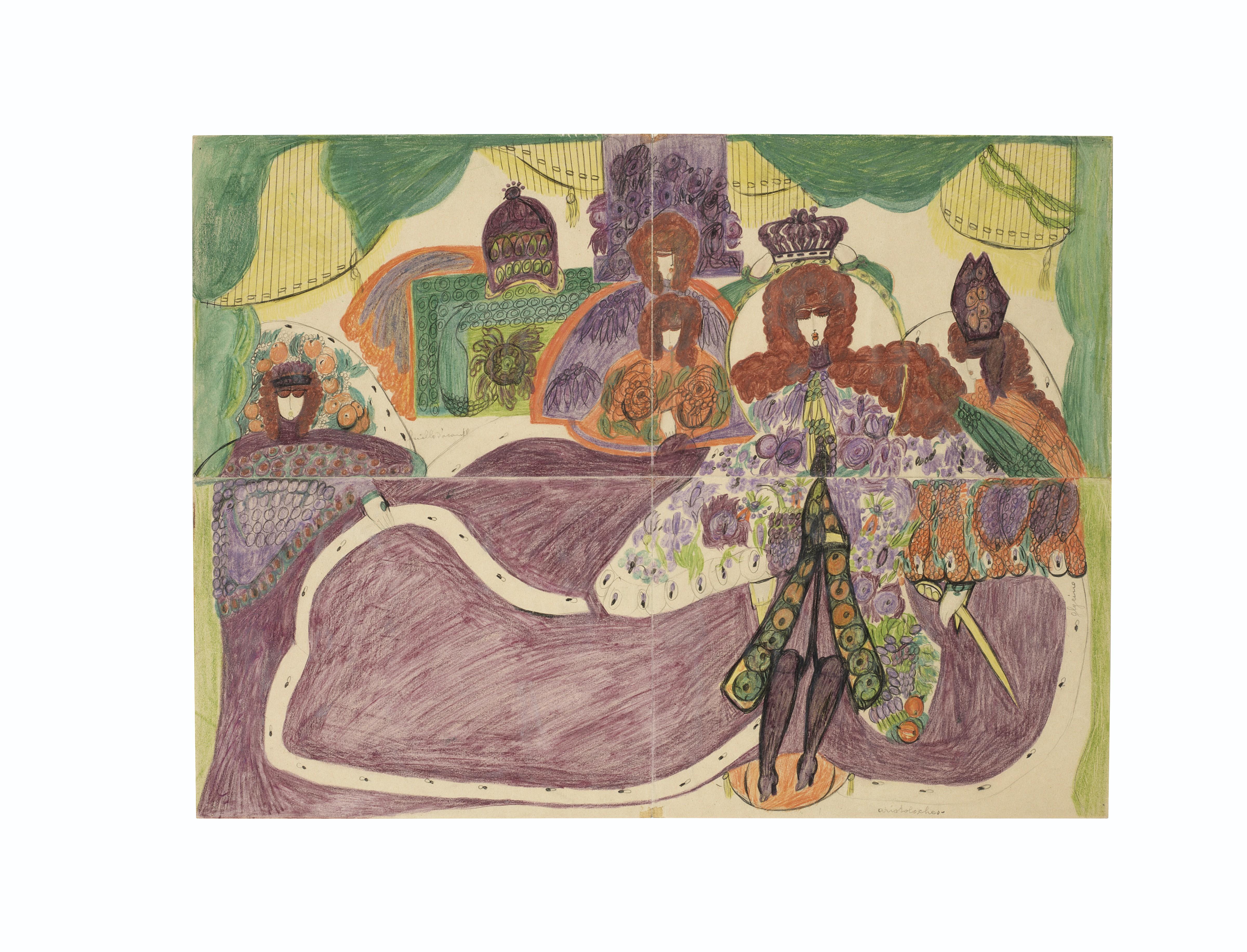 Aloïse Corbaz - Aristoloches (double-sided), circa 1925-1933