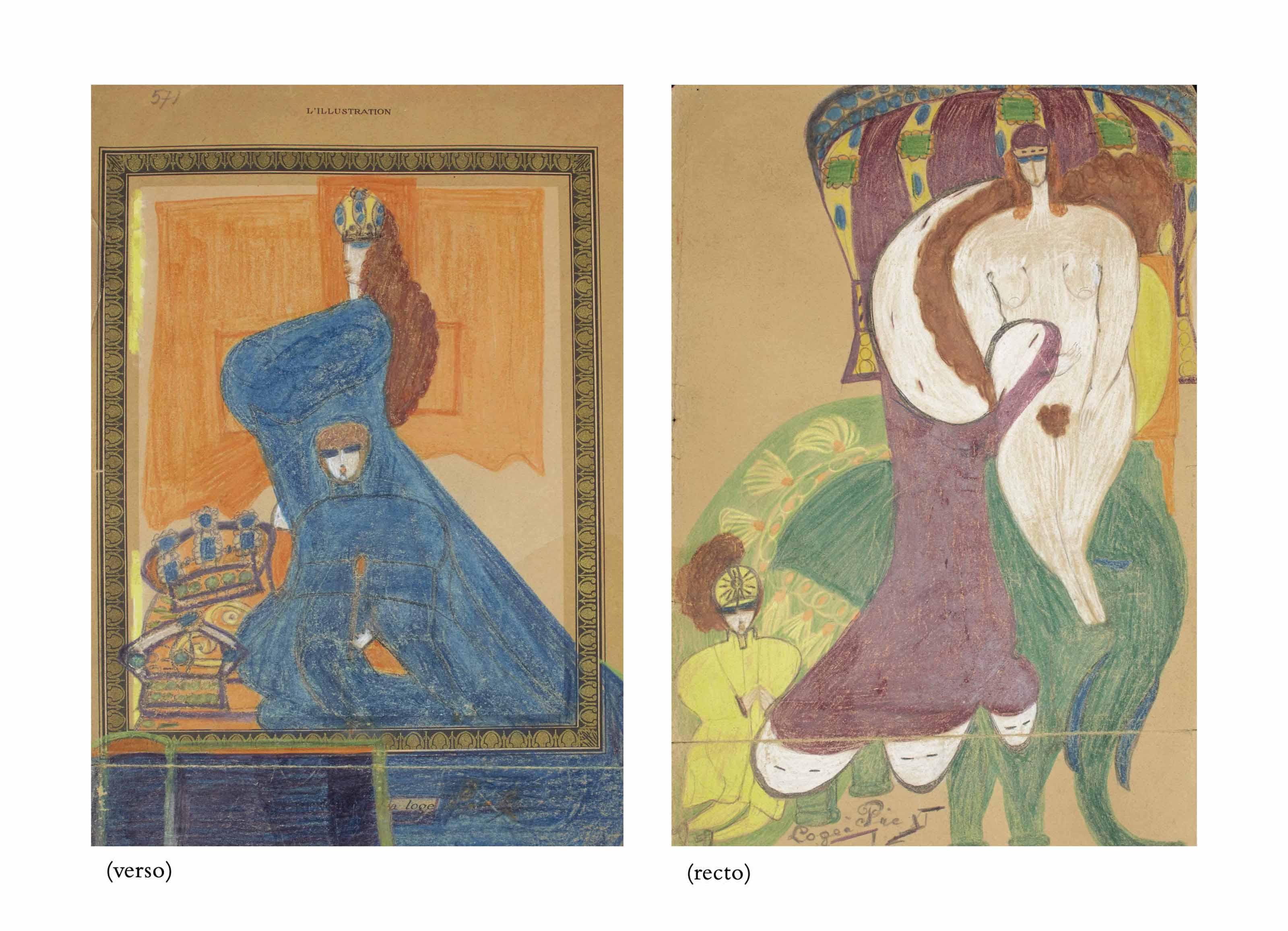 Aloïse Corbaz - Loge À Pie Xi (Recto/Verso)