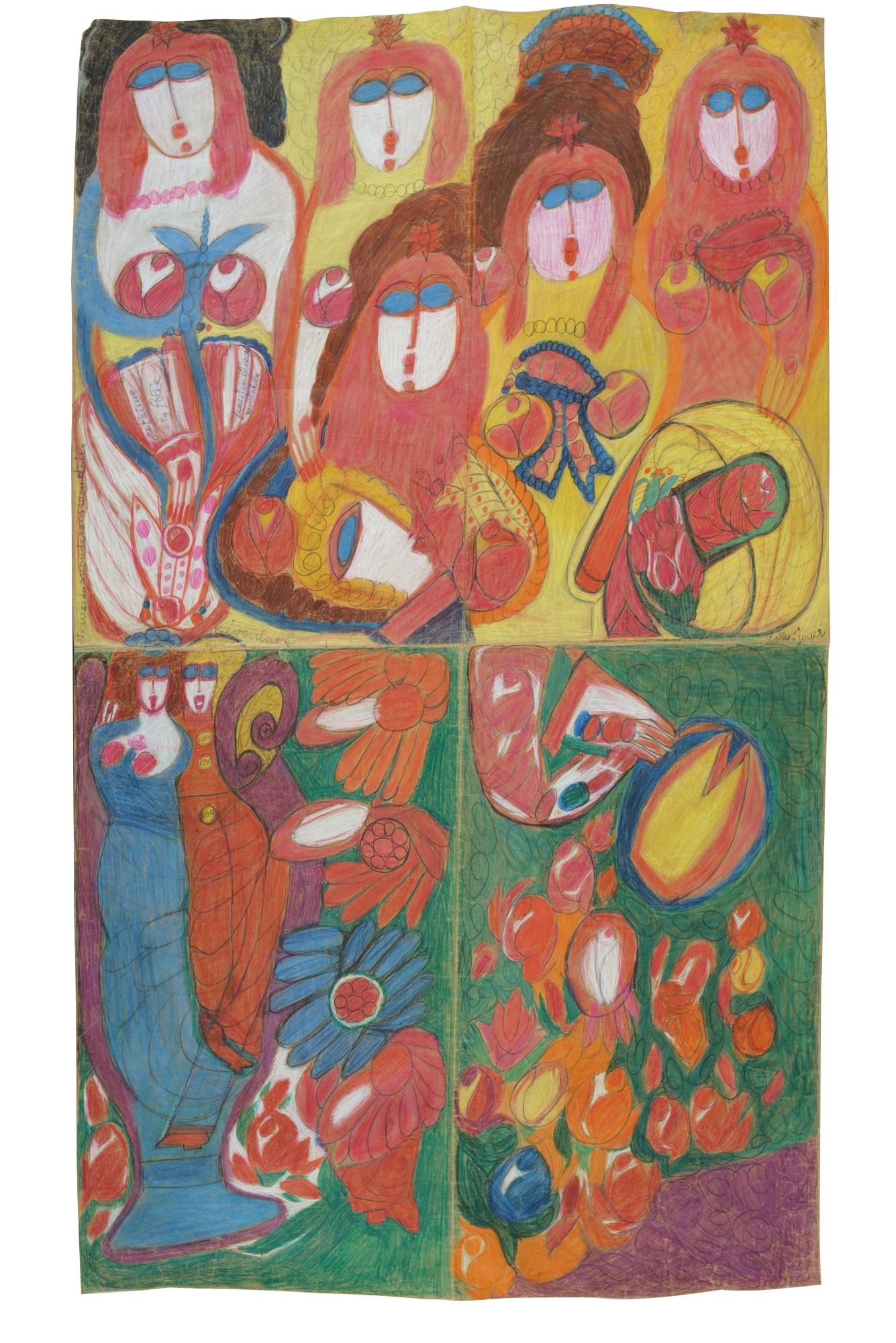 Aloïse Corbaz - Ôte-moi du monde sans mon étoile (recto verso)