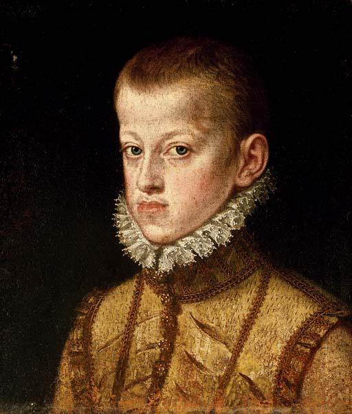 Alonso Sánchez Coello - Portrait of Archduke Ernst of Austria, as a boy, bust-length
