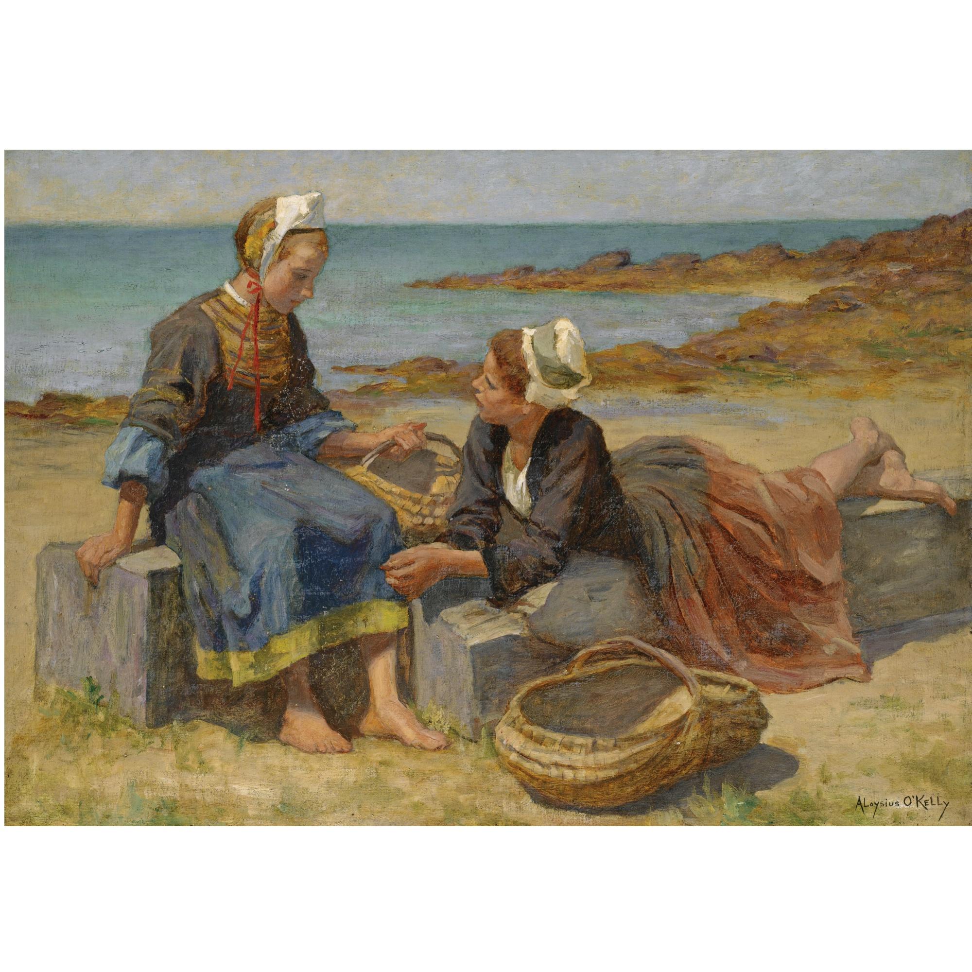 Aloysius O\'Kelly - Breton Girls On A Beach