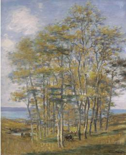 Aloysius O\'Kelly - Cattle grazing, Brittany