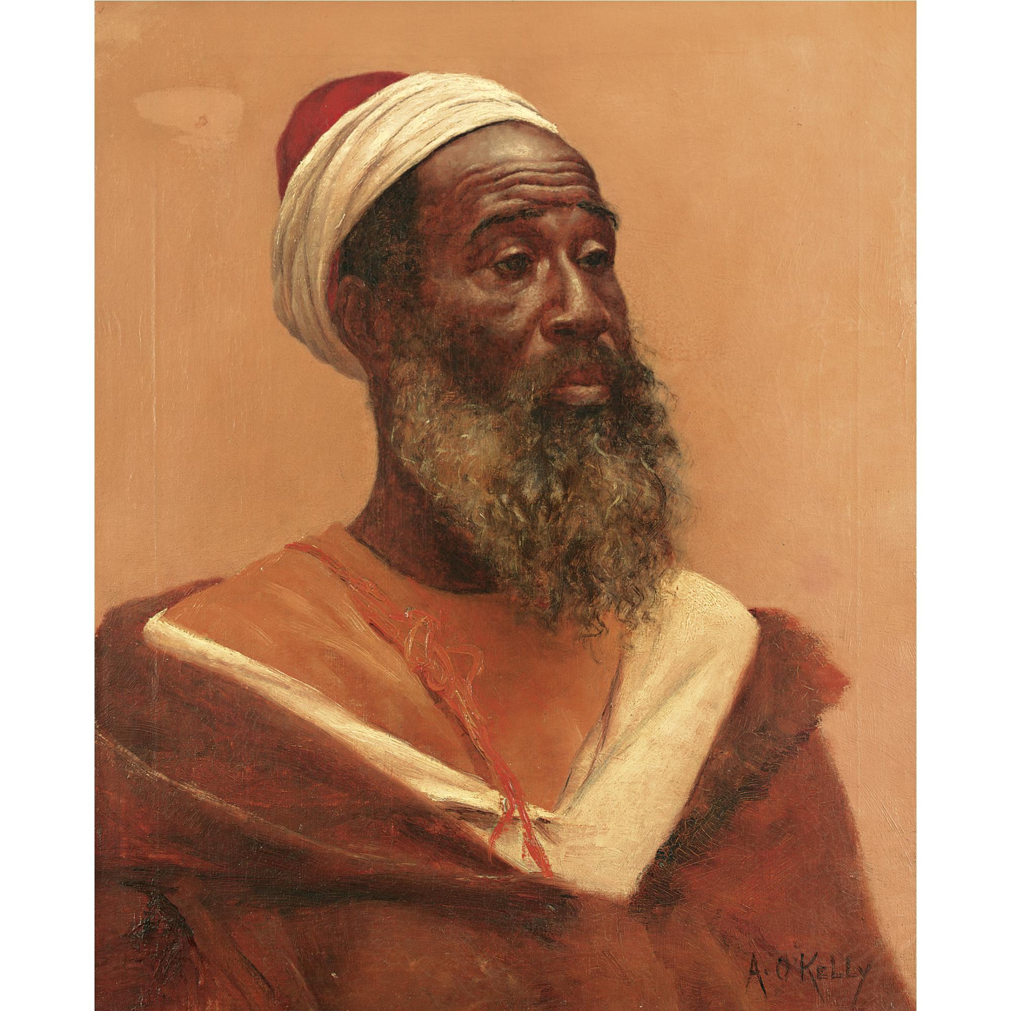 Aloysius O\'Kelly - Portrait Of An Arab Man