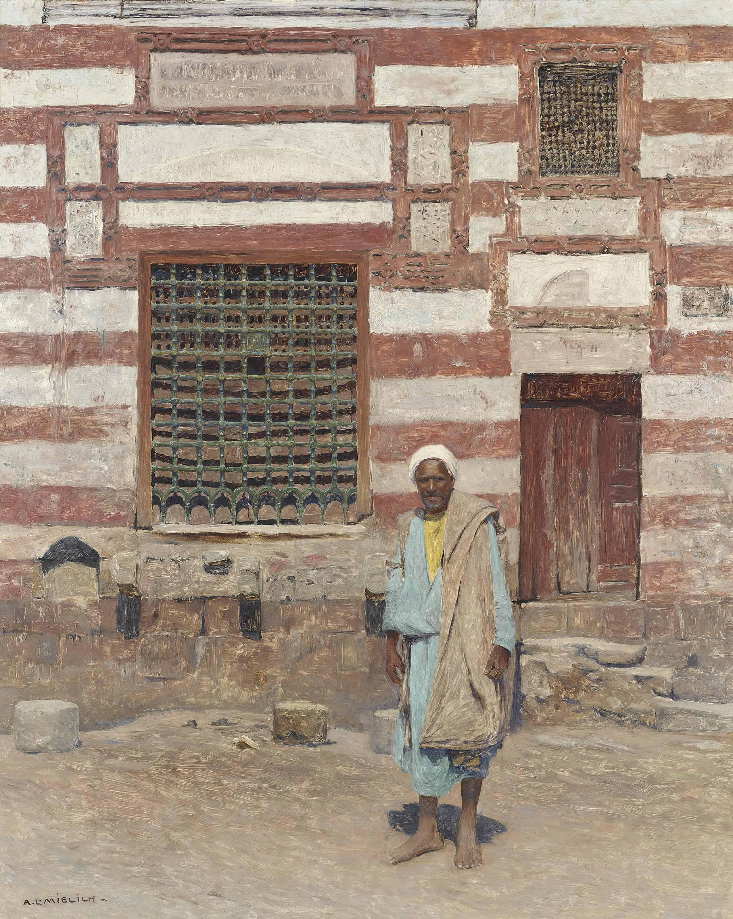 Alphons Leopold Mielich - An Arab outside his house