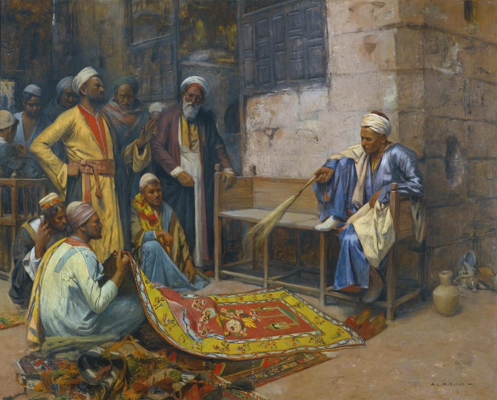 Alphons Leopold Mielich - Austrian the Carpet Seller