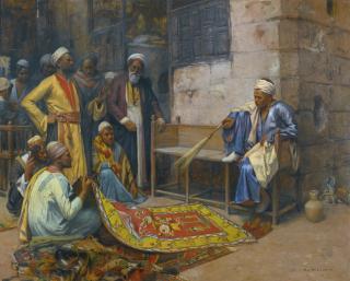 Alphons Leopold Mielich - Austrian the Carpet Seller