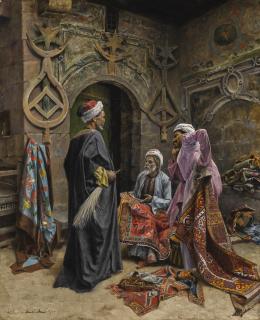 Alphons Mielich - Austrian the Carpet Seller