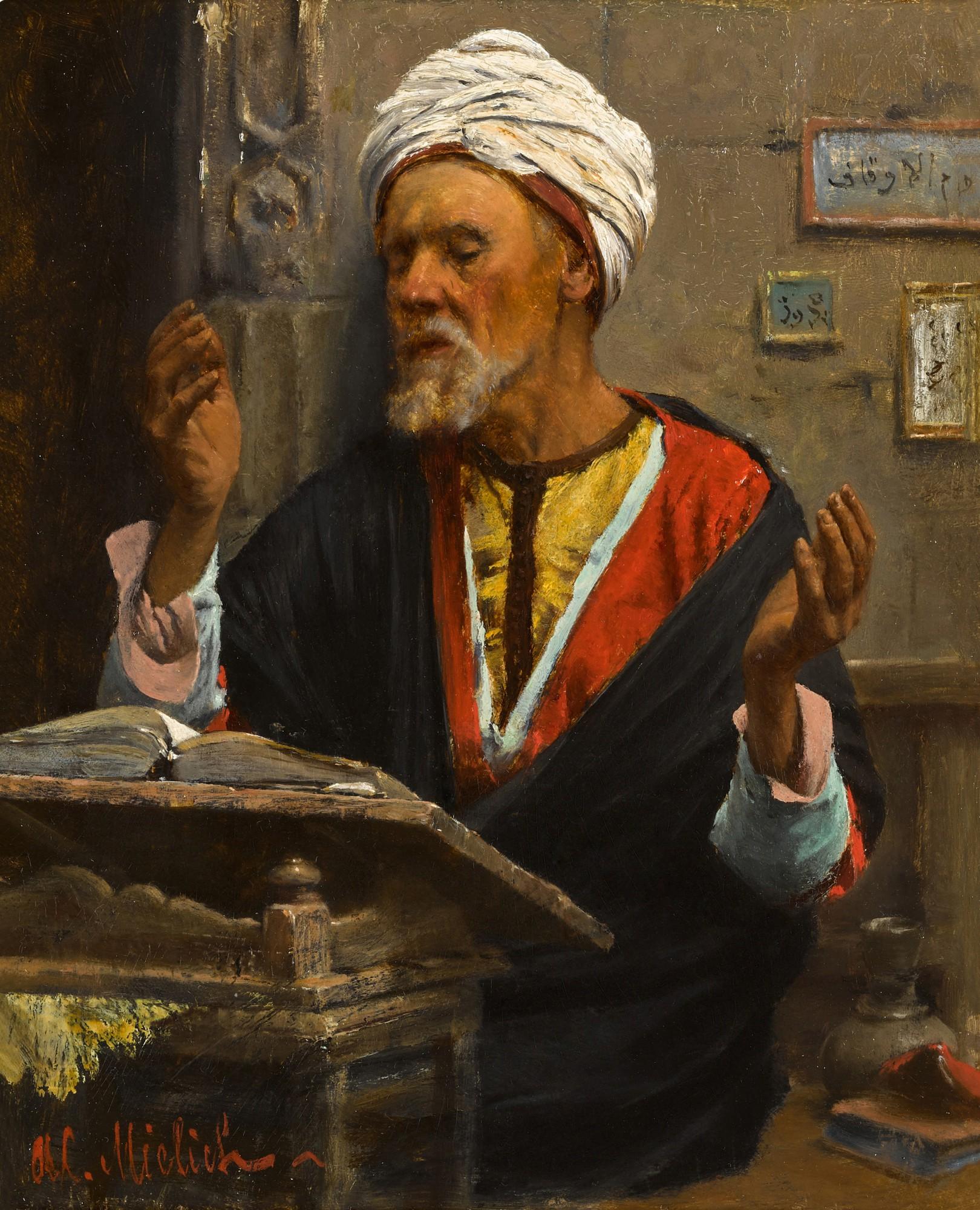 Alphons Mielich - Studying the Koran