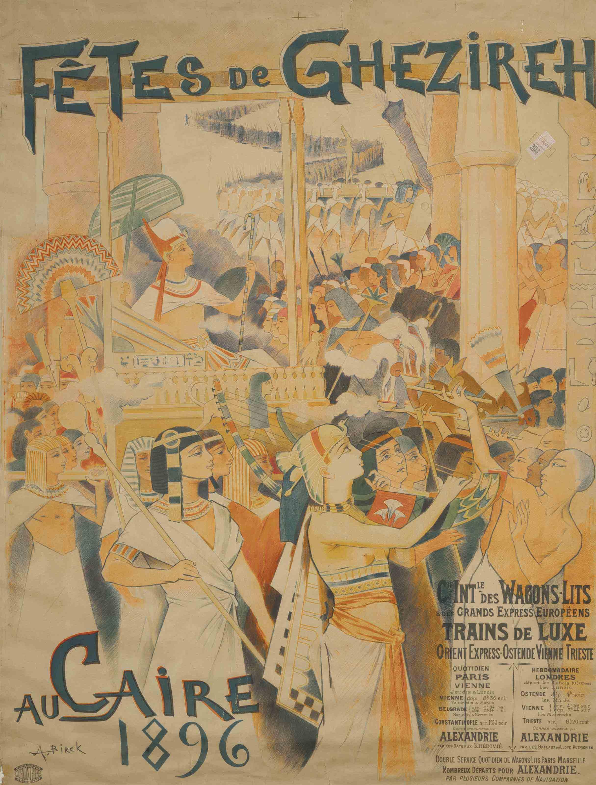 Alphonse Birck - Fêtes de Ghézireh au Caire