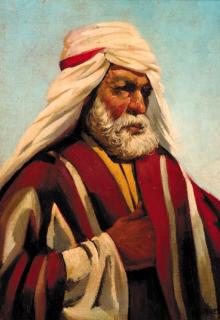 Alphonse Etienne Dinet - An Arab in traditional dress
