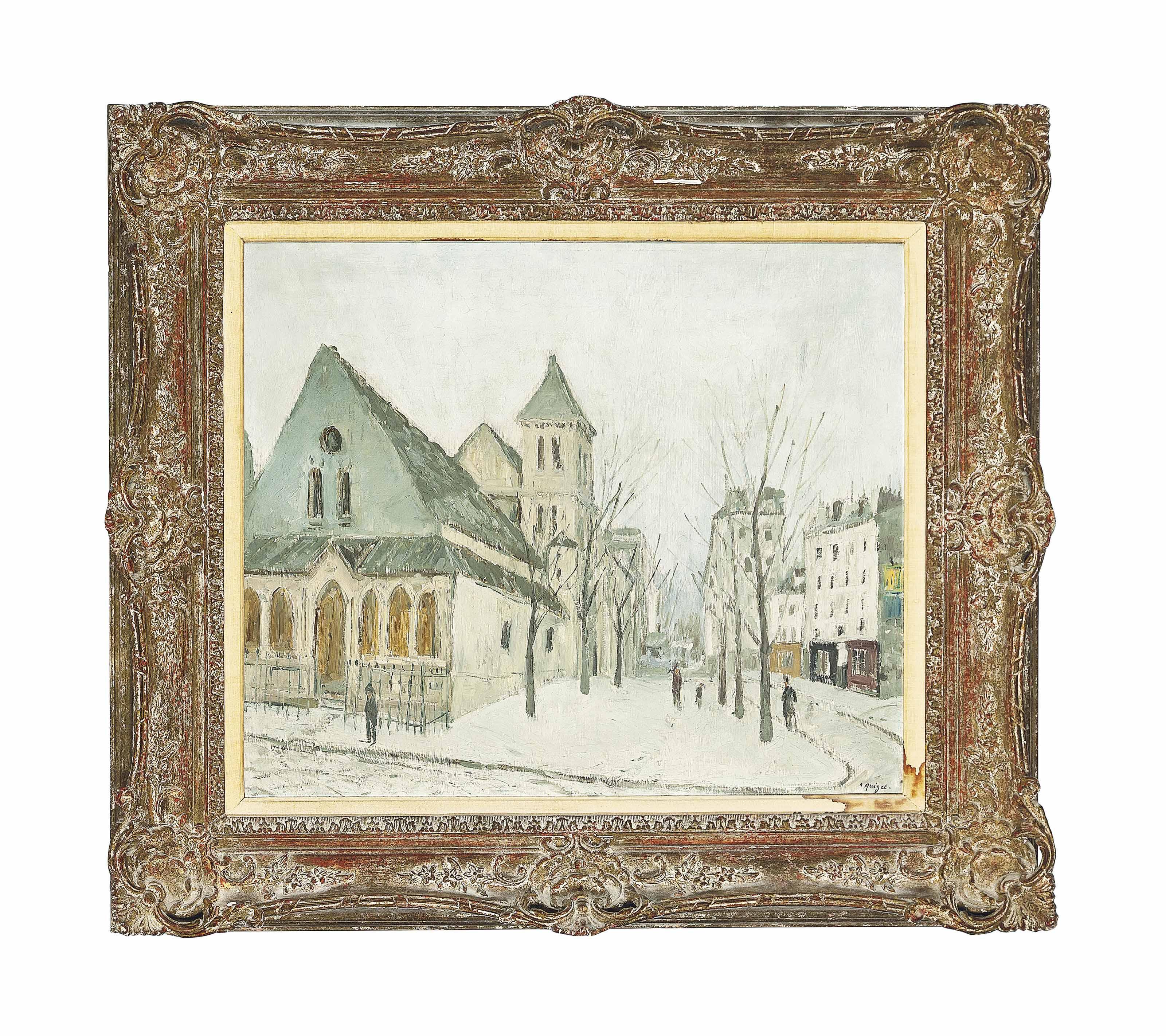 Alphonse Leon Quizet - Eglise St. Maur, Neige