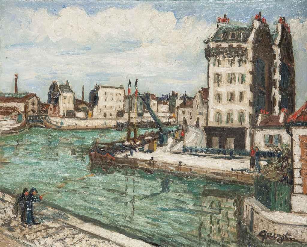Alphonse Leon Quizet - Le Canal De La Villette