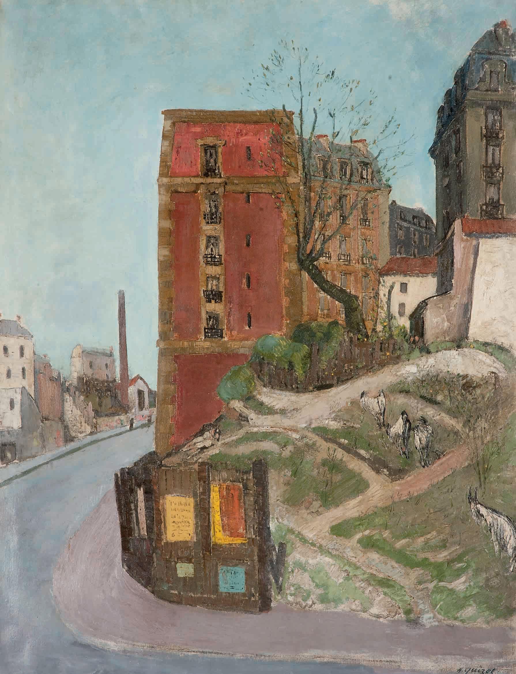 Alphonse Leon Quizet - Paysage urbain