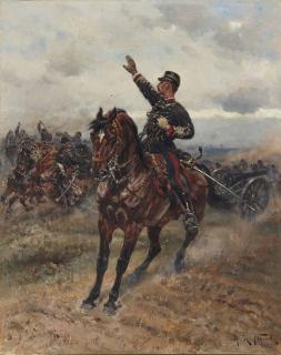 Alphonse-Marie-Adolphe De Neuville - La halte au feu