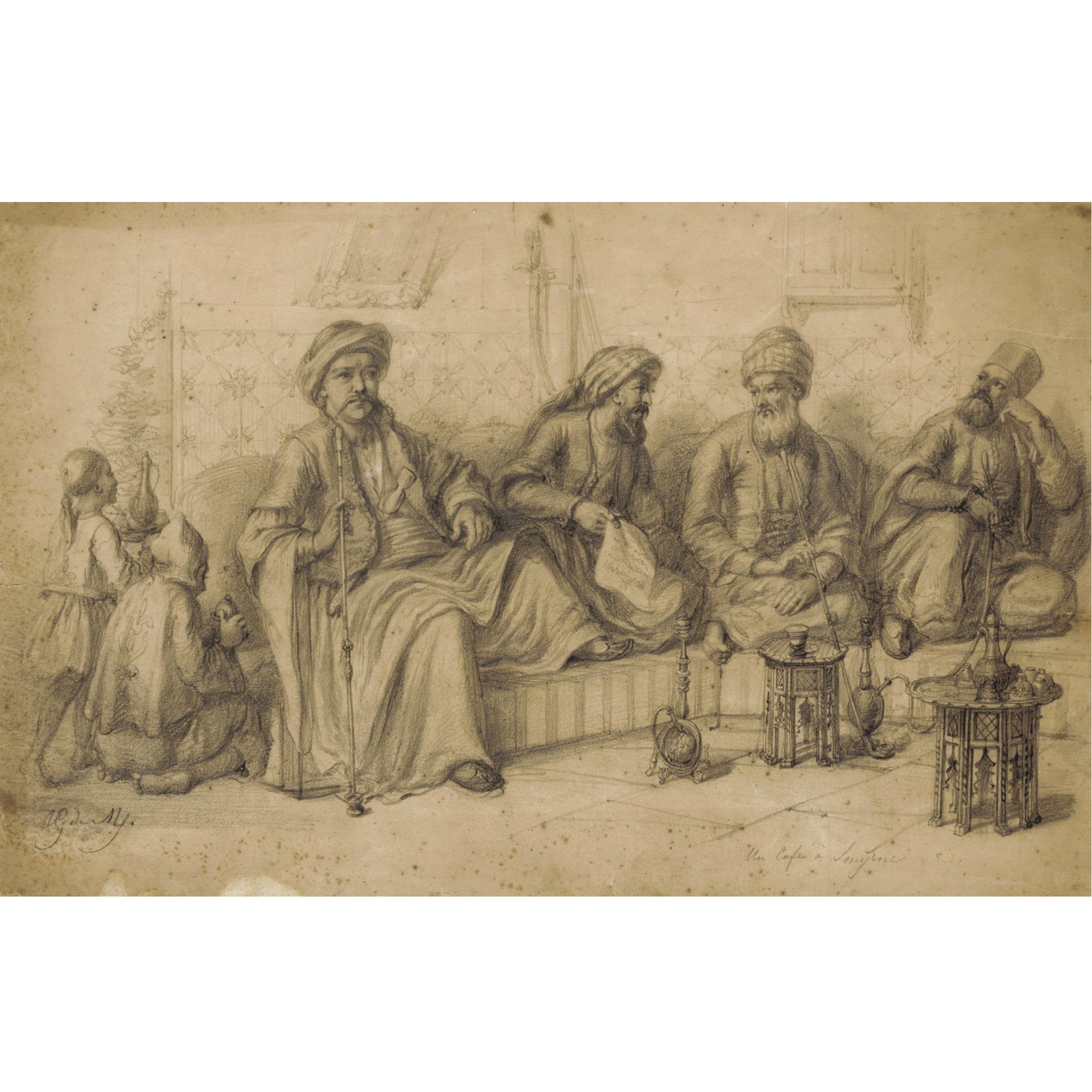 Alphonse Marie De Neuville - An Oriental Cafe