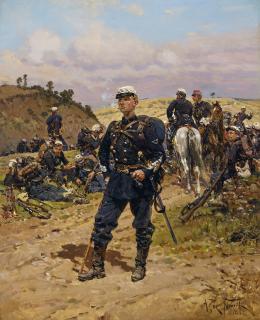 Alphonse-Marie De Neuville - Sergent Major De Chasseur À Pied