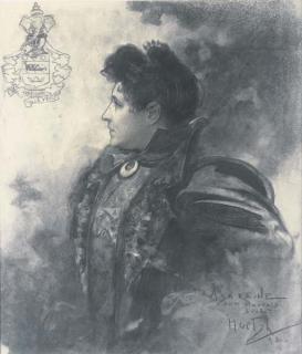 Alphonse Marie Mucha - Portrait de Sarah Bernhardt