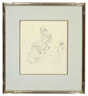 Alphonse Marie Mucha - Seated girl