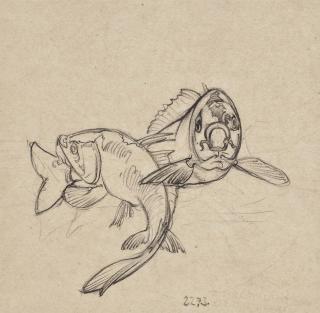 Alphonse Marie Mucha - Study Of Two Koi Carp
