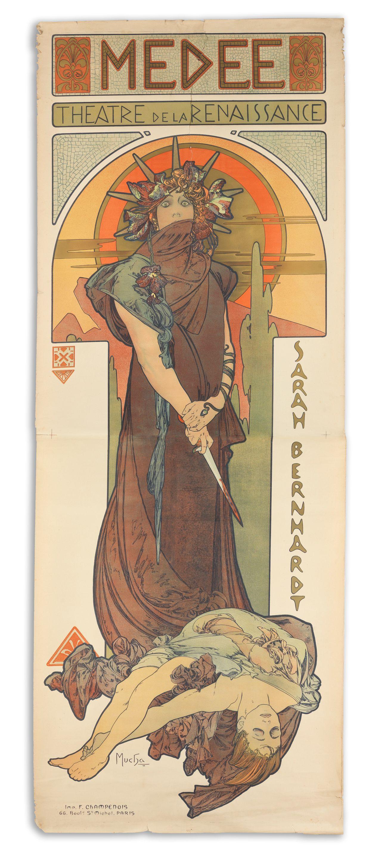 Alphonse Mucha - Medee. Sarah Bernhardt