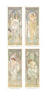 Alphonse Mucha - The Times Of The Day / Les Heures Du Jour