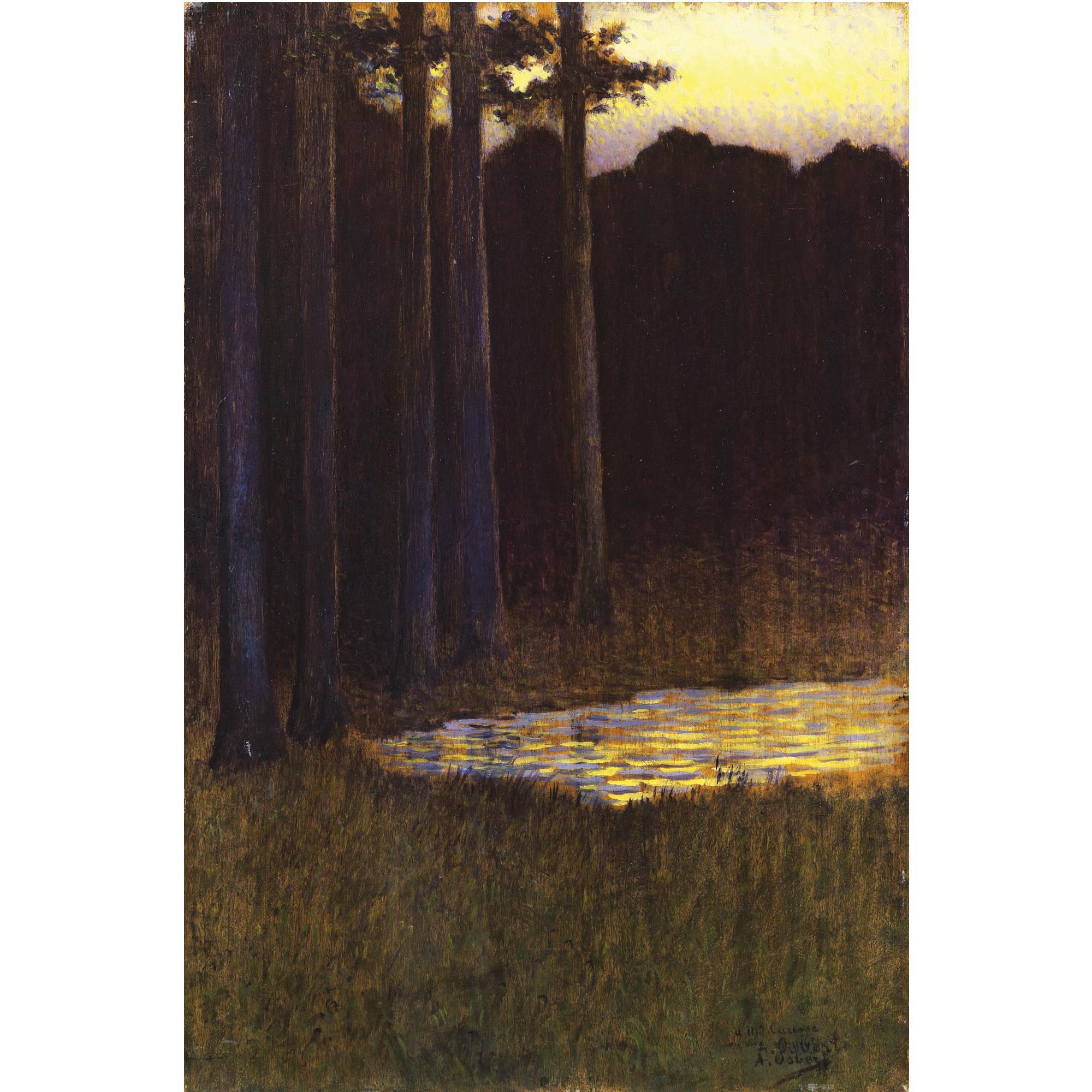 Alphonse Osbert - French La Foret Le Soir