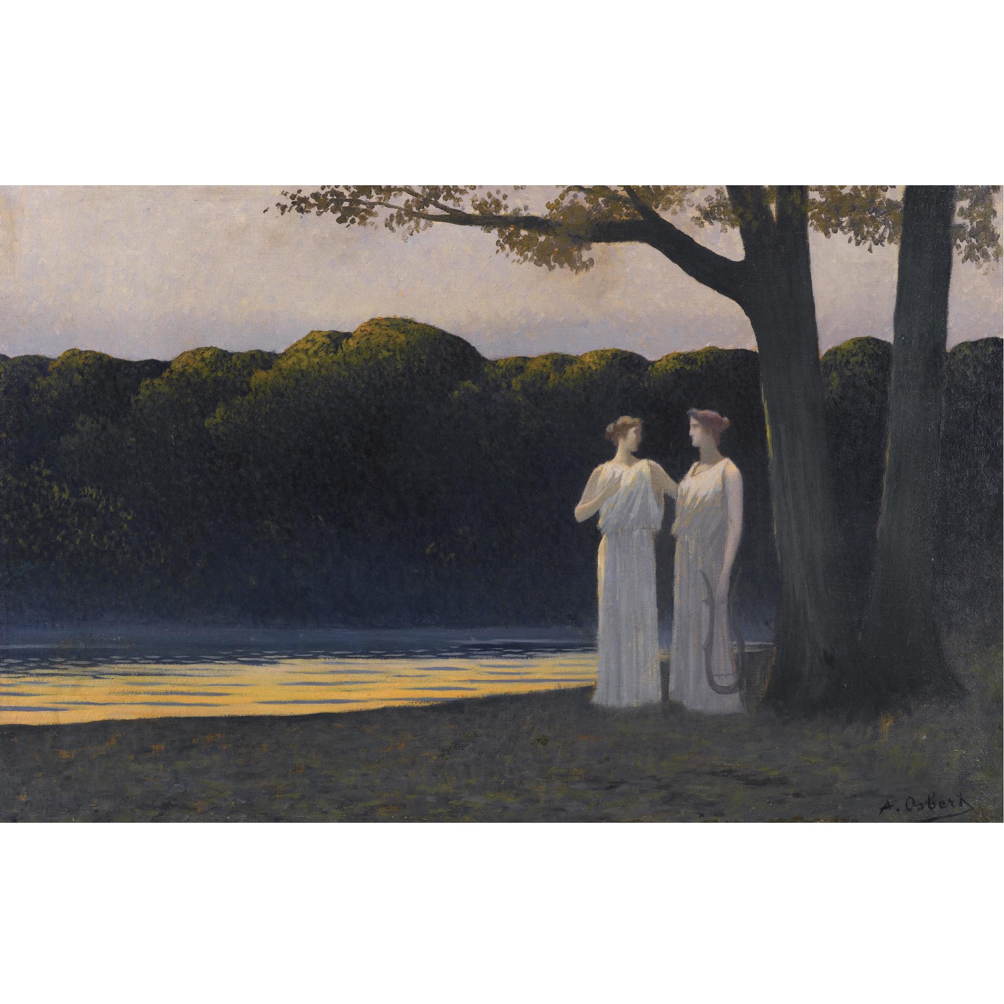 Alphonse Osbert - French Muses Au Bord De L\'Eau
