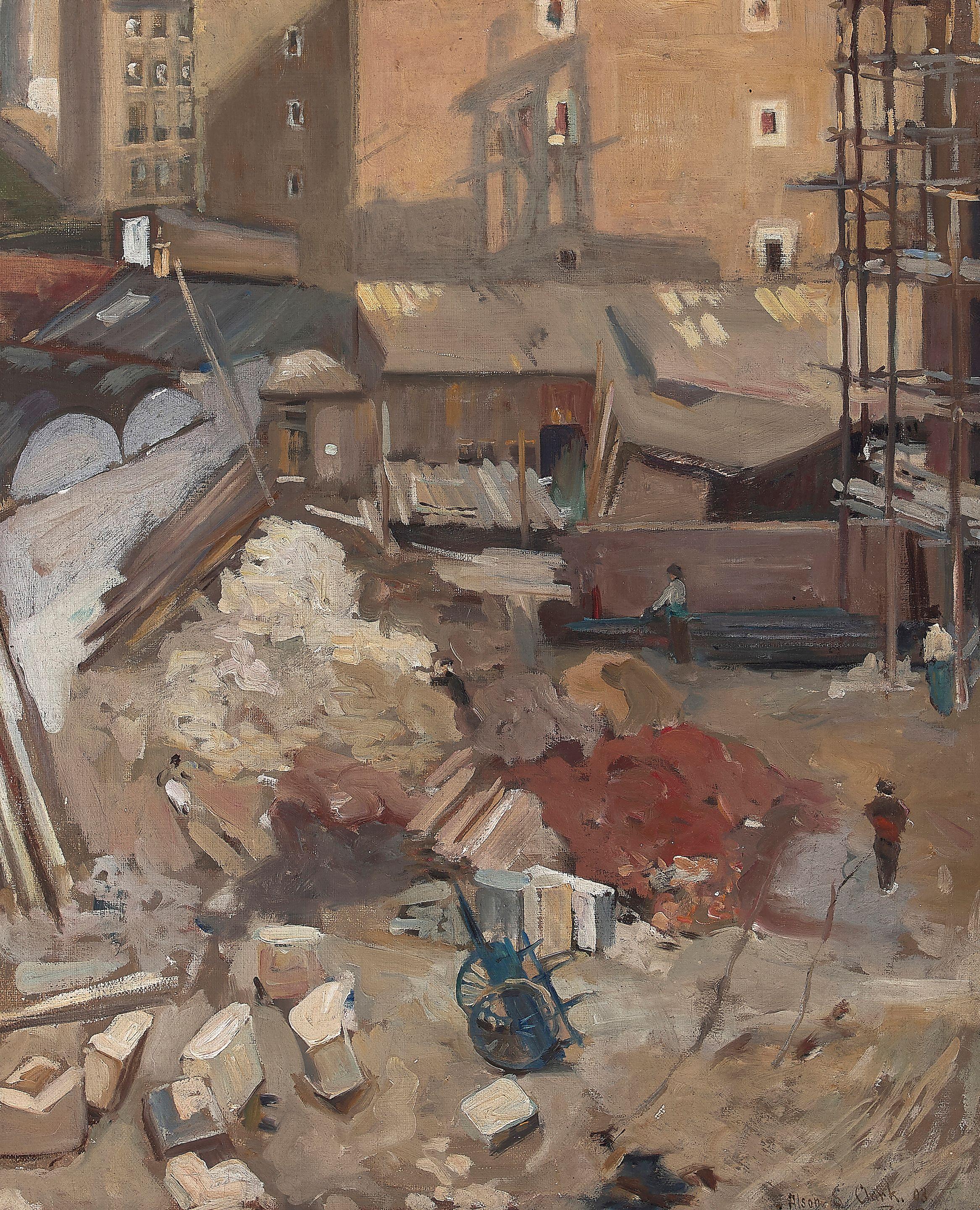 Alson Skinner Clark - From Our Window, Construction