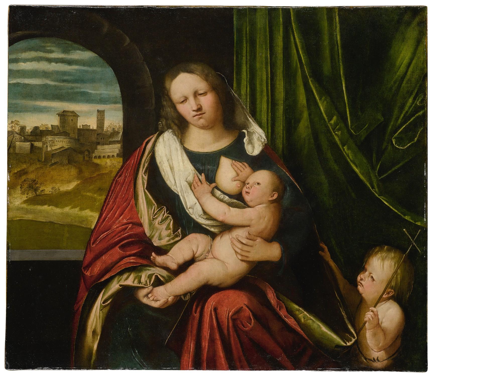 Altobello Melone - Madonna And Child With The Infant Saint John
