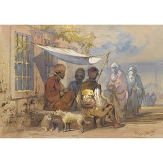 Amadeo Preziosi - Scène Animée À Constantinople