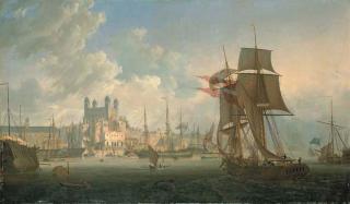 Ambroise-Louis Garneray - Vue de La Tour de Londres Depuis La Tamise