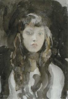 Ambrose Arthur McEvoy - Portrait of a young girl