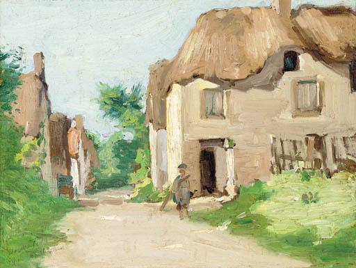 Ambrose Mccarthy Patterson - A figure on a country lane