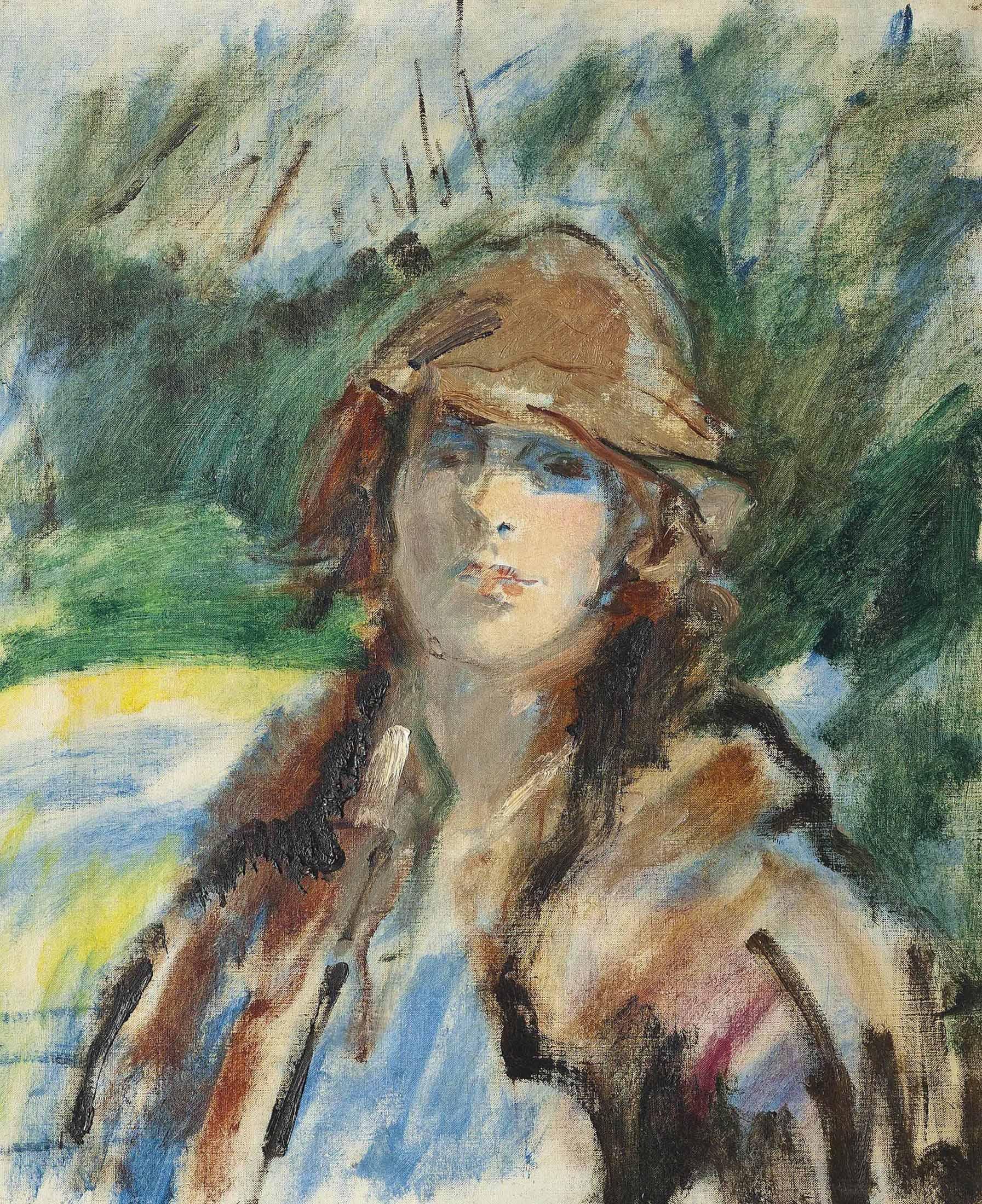 Ambrose McEvoy, A.R.A. - In the garden, Mrs. Claude Johnson