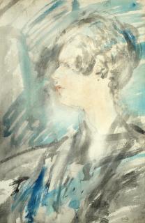 Ambrose Mcevoy - Portrait Of A Lady, Head Turned To The Left