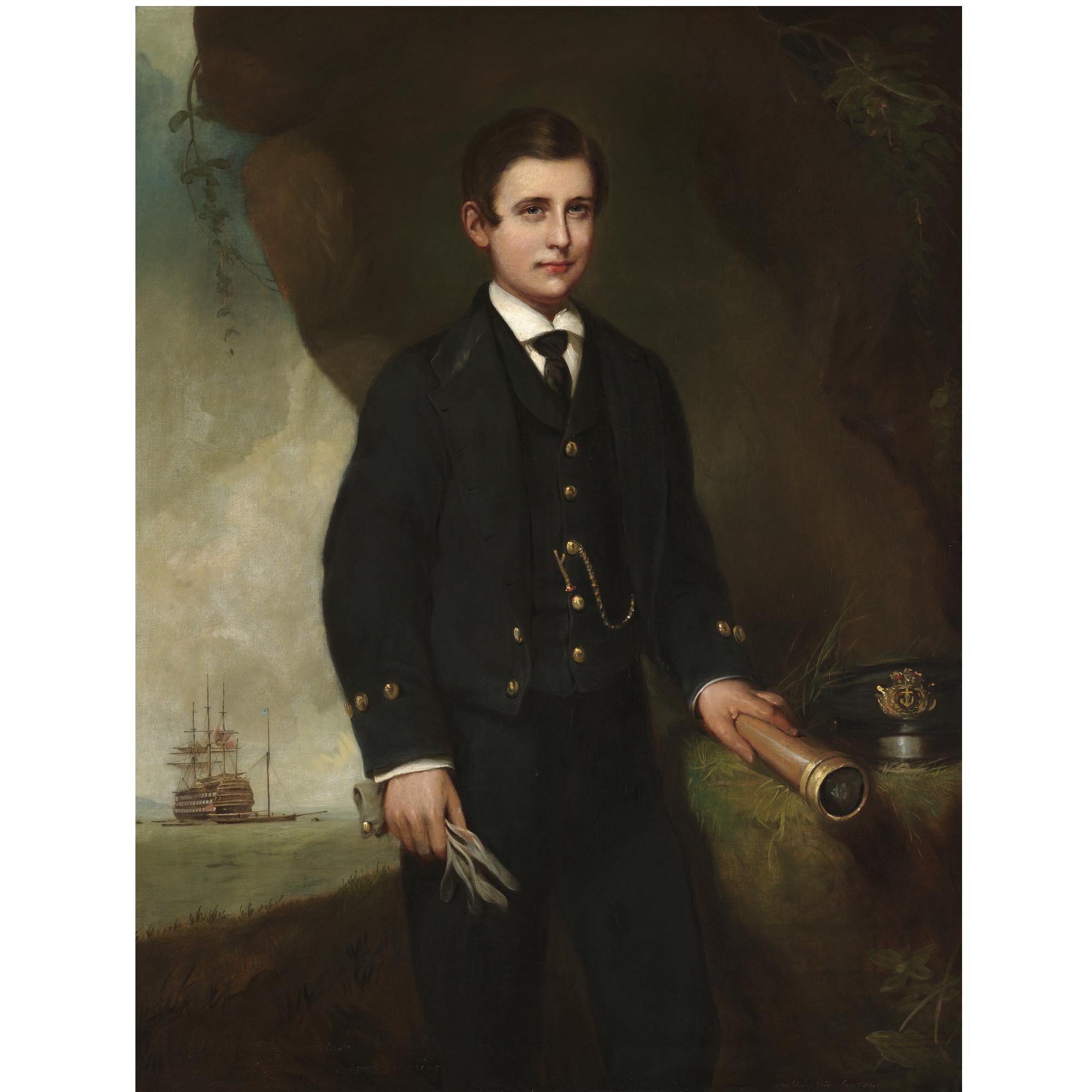 Ambrosini Jerome - Portrait Of Count Francis Metaxa In A Navel Cadet Uniform